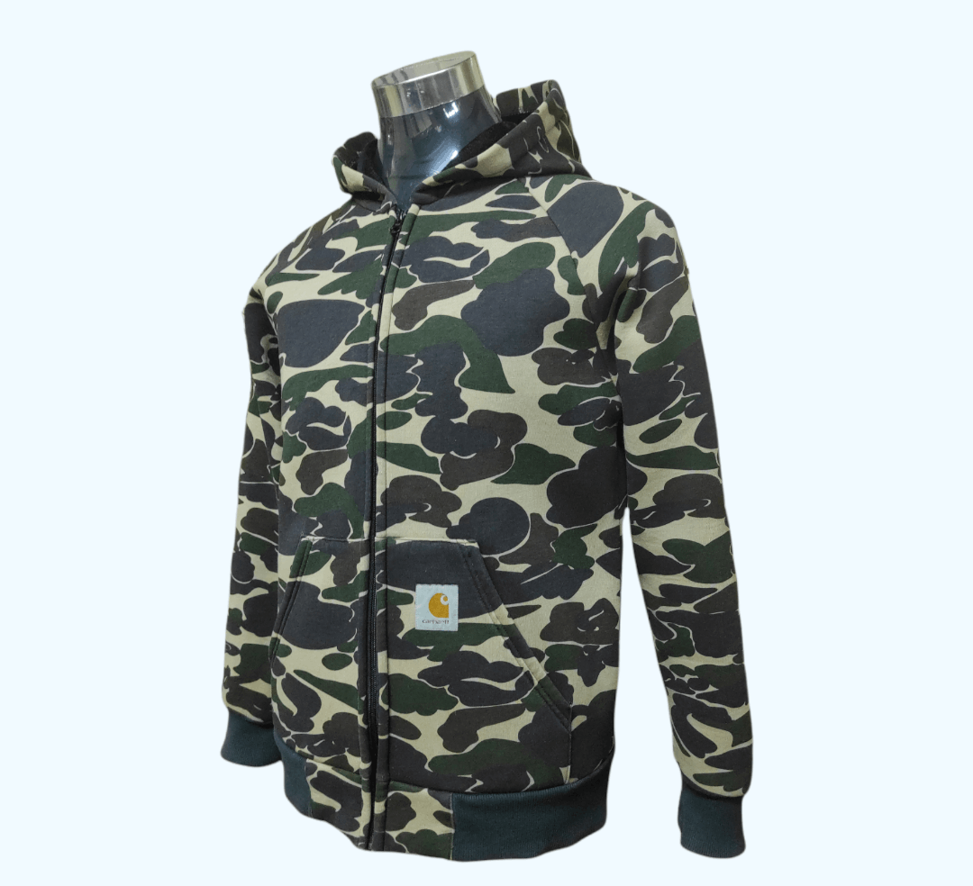 Carhartt × Carhartt Wip × Vintage Vintage Y2k Carhatt Camo Sweater Hoodie Zipper Size US M / EU 48-50 / 2 - 3 Thumbnail