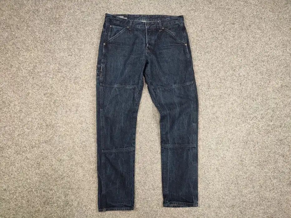 G-Star Vintage G Star Raw Faeroes Faded Dark Denim Pocket Jeans Size US 34 / EU 50 - 3 Thumbnail