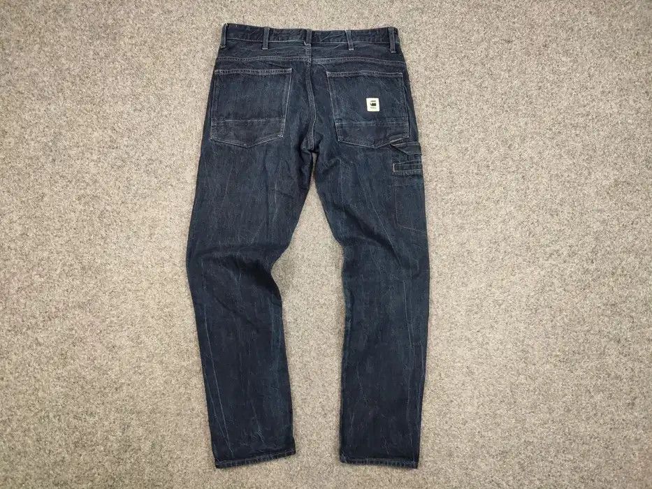G-Star Vintage G Star Raw Faeroes Faded Dark Denim Pocket Jeans Size US 34 / EU 50 - 2 Thumbnail