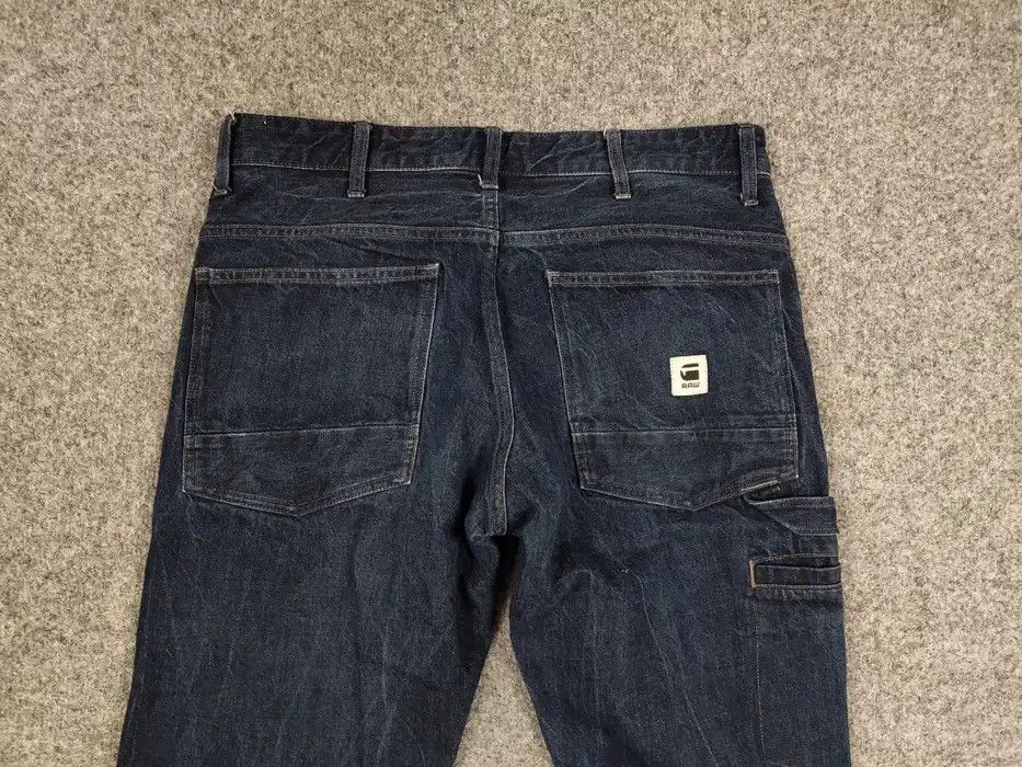 G-Star Vintage G Star Raw Faeroes Faded Dark Denim Pocket Jeans Size US 34 / EU 50 - 4 Thumbnail