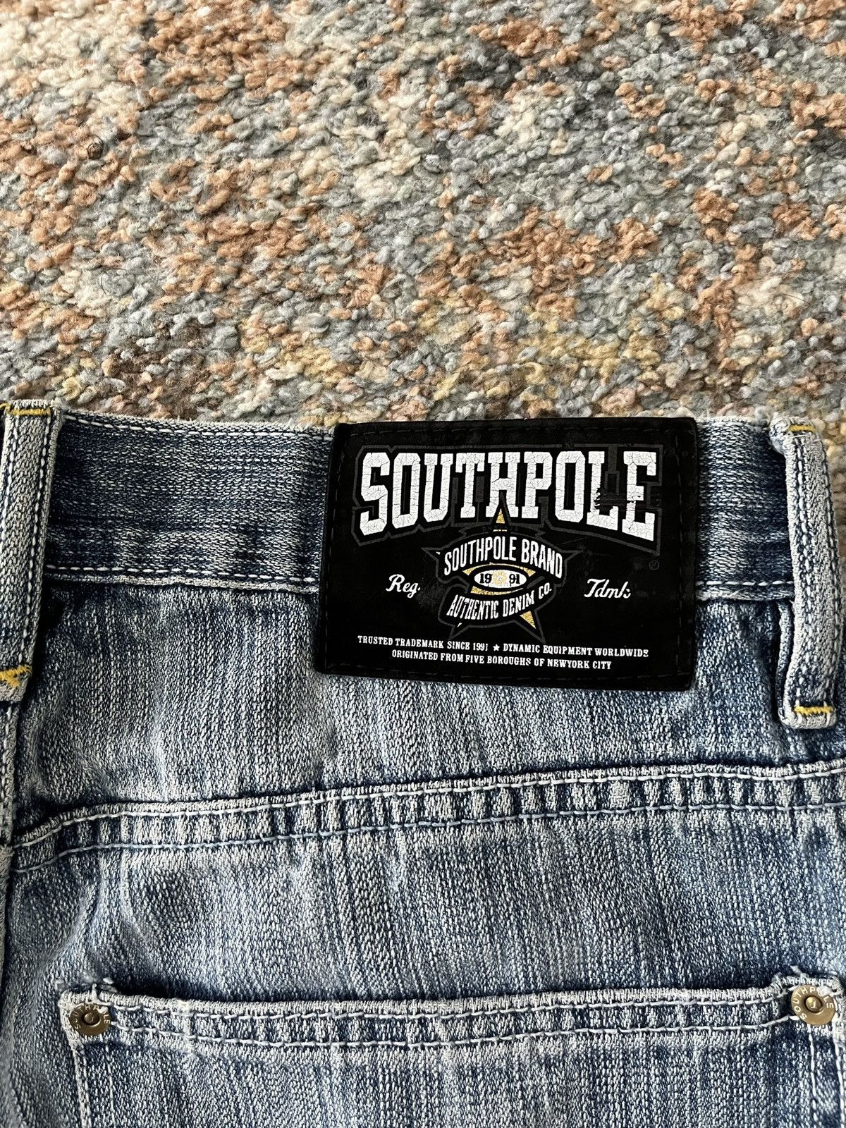Vintage VTG 90s Southpole Embroidered Jean Shorts 38 Blue Size US 32 / EU 48 - 8 Preview