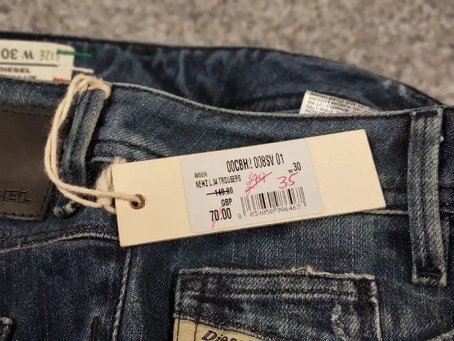 Diesel Vintage Y2K New Diesel News Distressed Denim Jeans Size US 30 / EU 46 - 9 Thumbnail