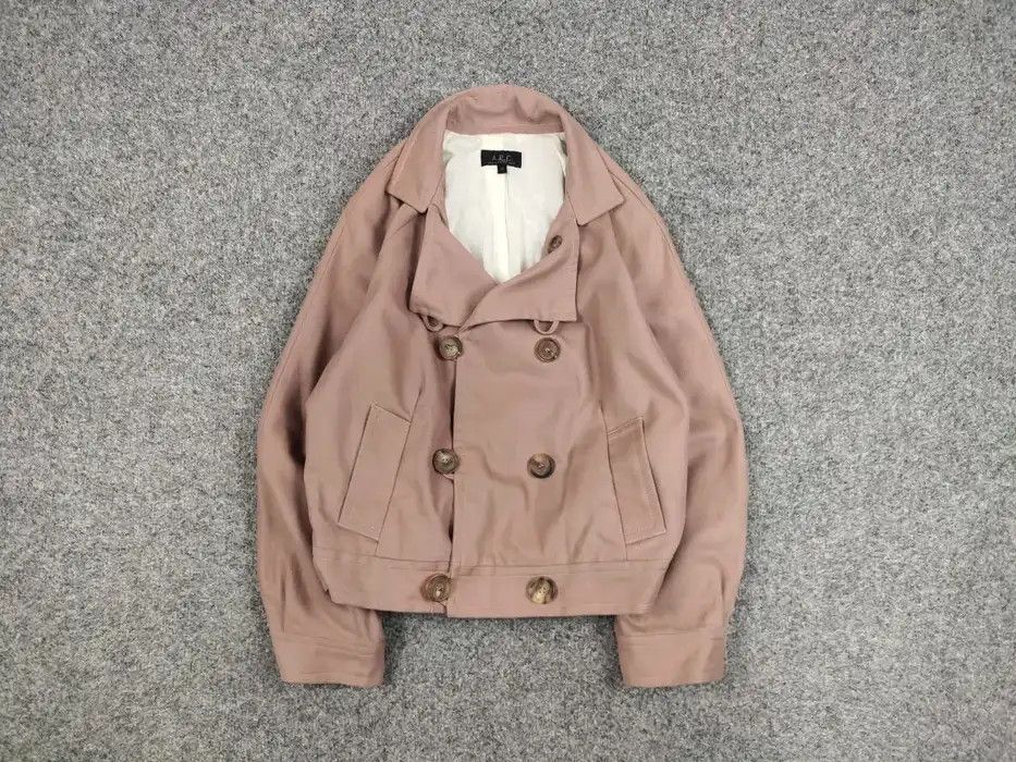A.P.C. A.P.C. Paris Womens Double Breasted Cotton Short Coat Jacket Size S / US 4 / IT 40 - 1 Thumbnail