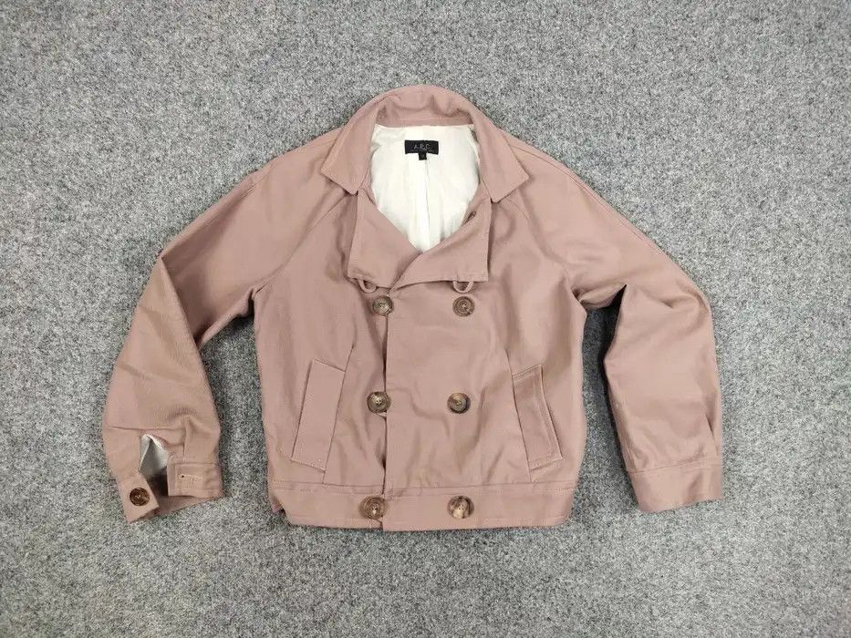 A.P.C. A.P.C. Paris Womens Double Breasted Cotton Short Coat Jacket Size S / US 4 / IT 40 - 6 Thumbnail