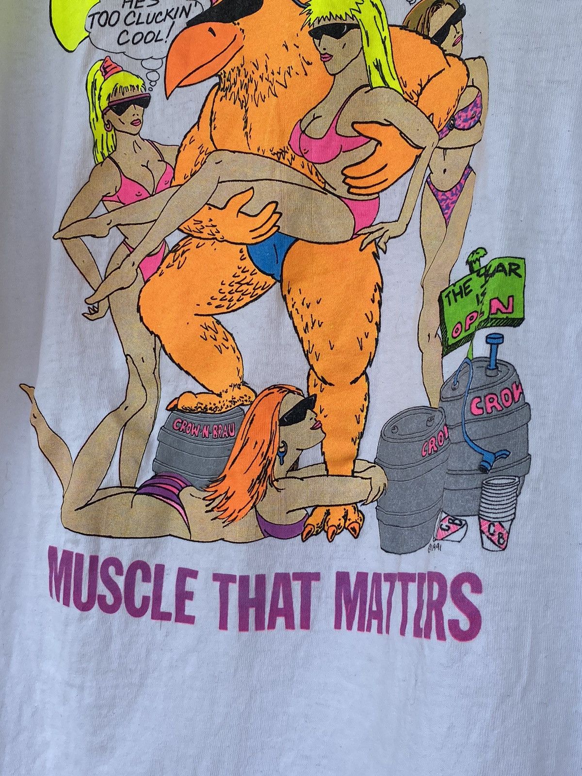 Other 1991 Super Cock vintage sex porno print muscle t-shirt tee Size US L / EU 52-54 / 3 - 7 Thumbnail