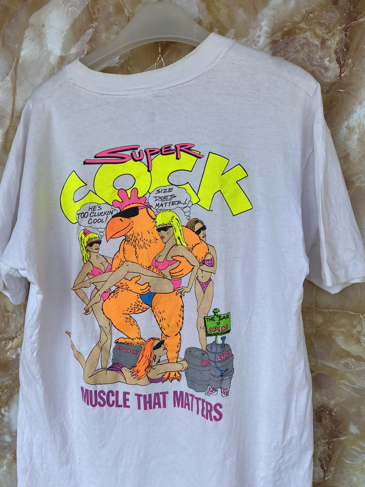 Other 1991 Super Cock vintage sex porno print muscle t-shirt tee Size US L / EU 52-54 / 3 - 15 Thumbnail