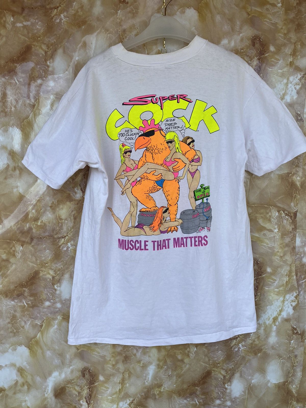 Other 1991 Super Cock vintage sex porno print muscle t-shirt tee Size US L / EU 52-54 / 3 - 2 Thumbnail