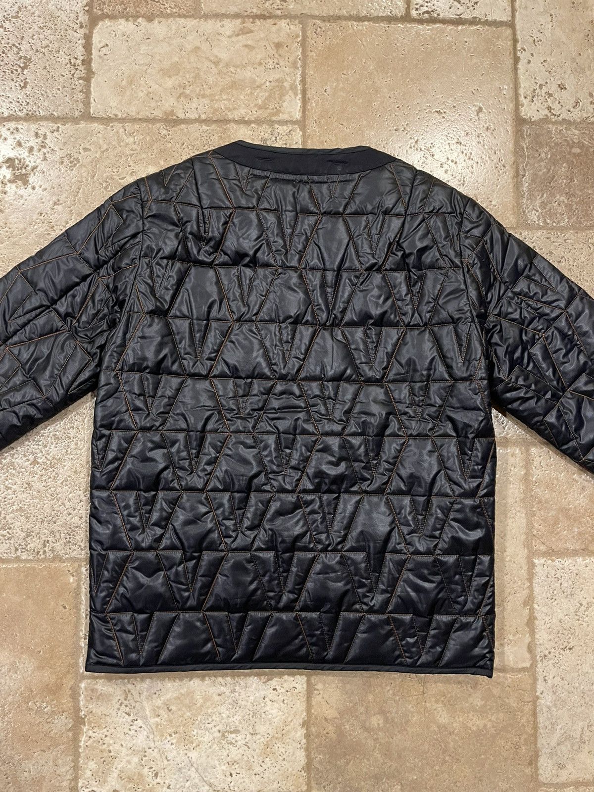 Vlone Vlone V Logo Black Orange Stitched Quilted Runway Jacket Size US L / EU 52-54 / 3 - 13 Thumbnail