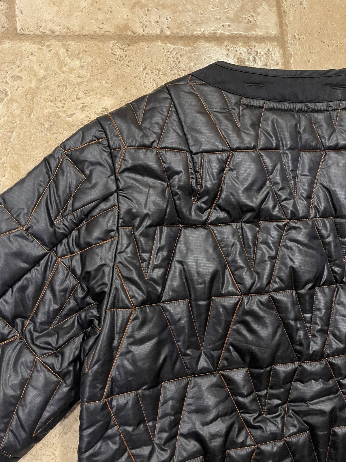 Vlone Vlone V Logo Black Orange Stitched Quilted Runway Jacket Size US L / EU 52-54 / 3 - 15 Thumbnail