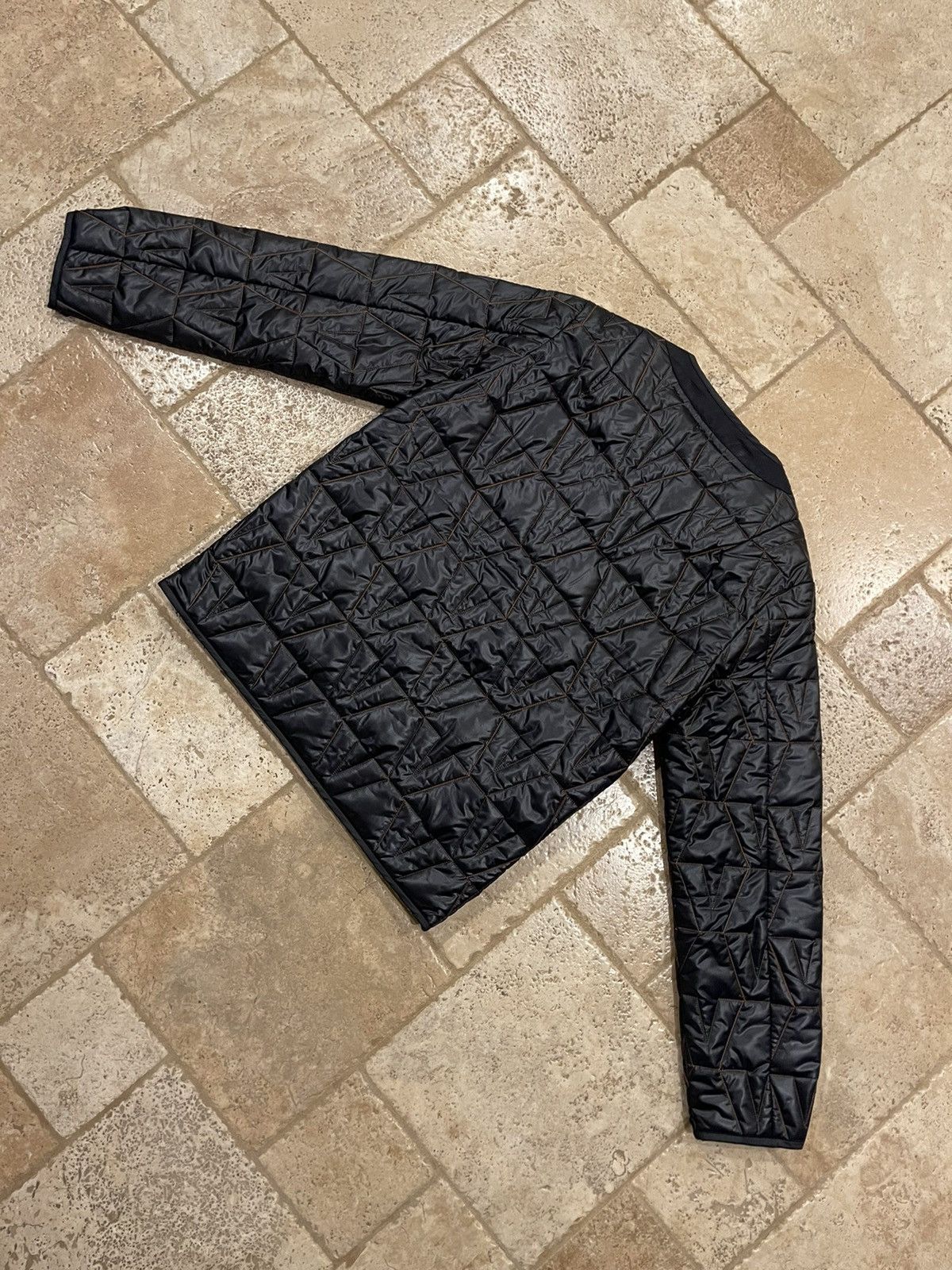 Vlone Vlone V Logo Black Orange Stitched Quilted Runway Jacket Size US L / EU 52-54 / 3 - 14 Thumbnail