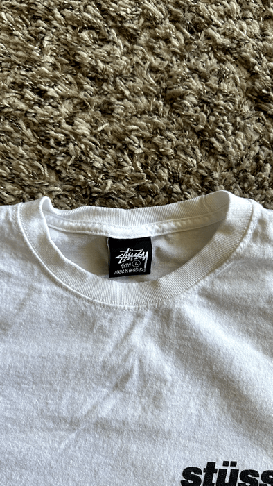 Stussy **RARE** STUSSY GUMBALL WHITE LOGO TEE T-SHIRT LARGE L | Grailed