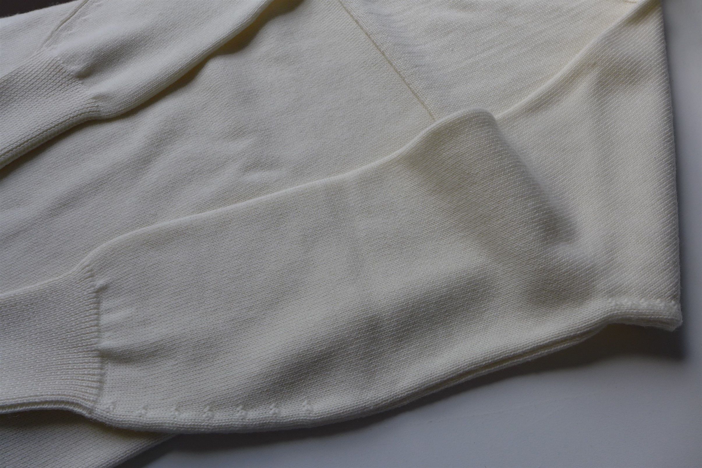 Maison Margiela Margiela Mock Neck Panelled Sweater -- White Wool Size US L / EU 52-54 / 3 - 7 Thumbnail