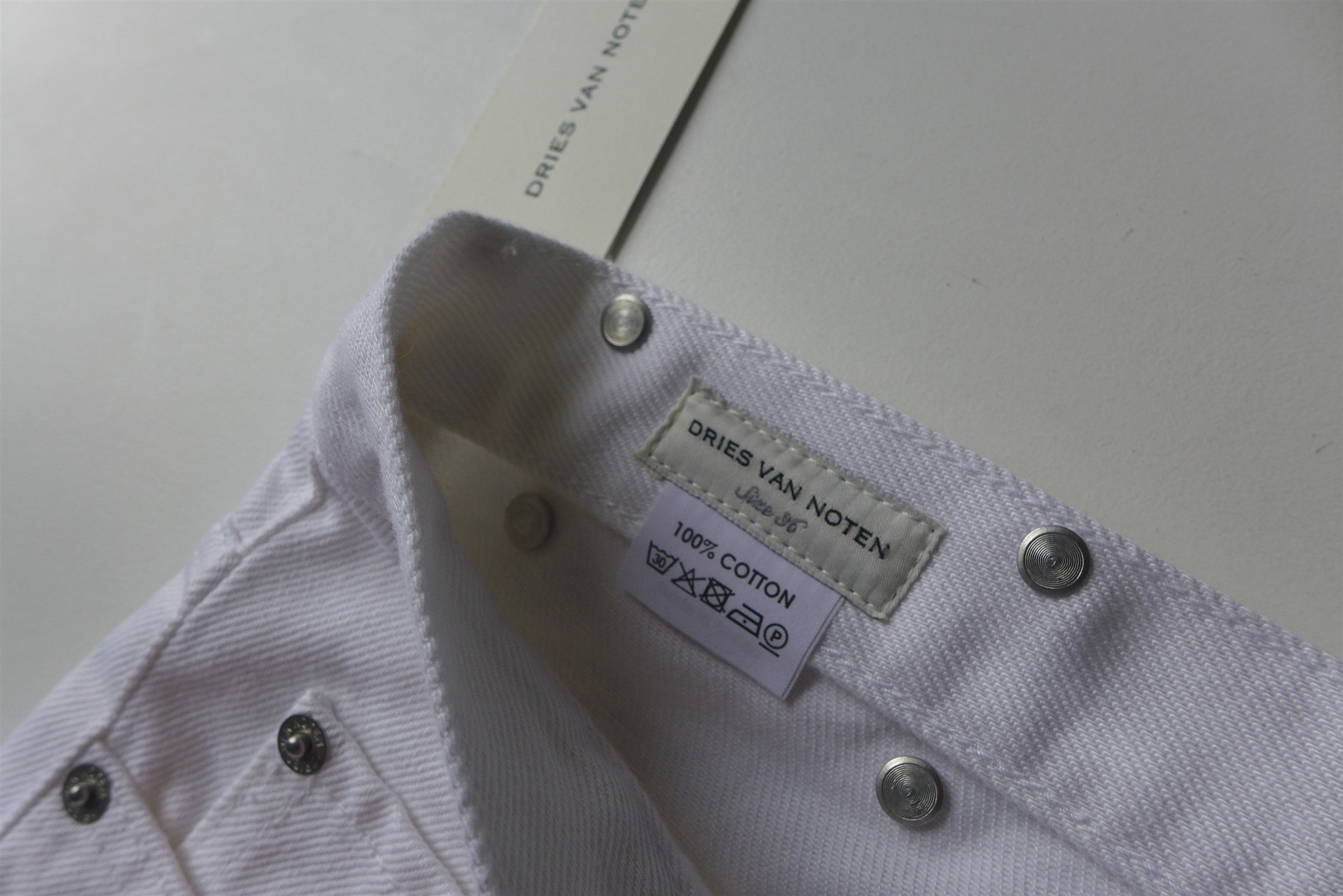Dries Van Noten Dries Van Noten SS20 Pender White Denim Jeans. Size US 36 / EU 52 - 23 Thumbnail