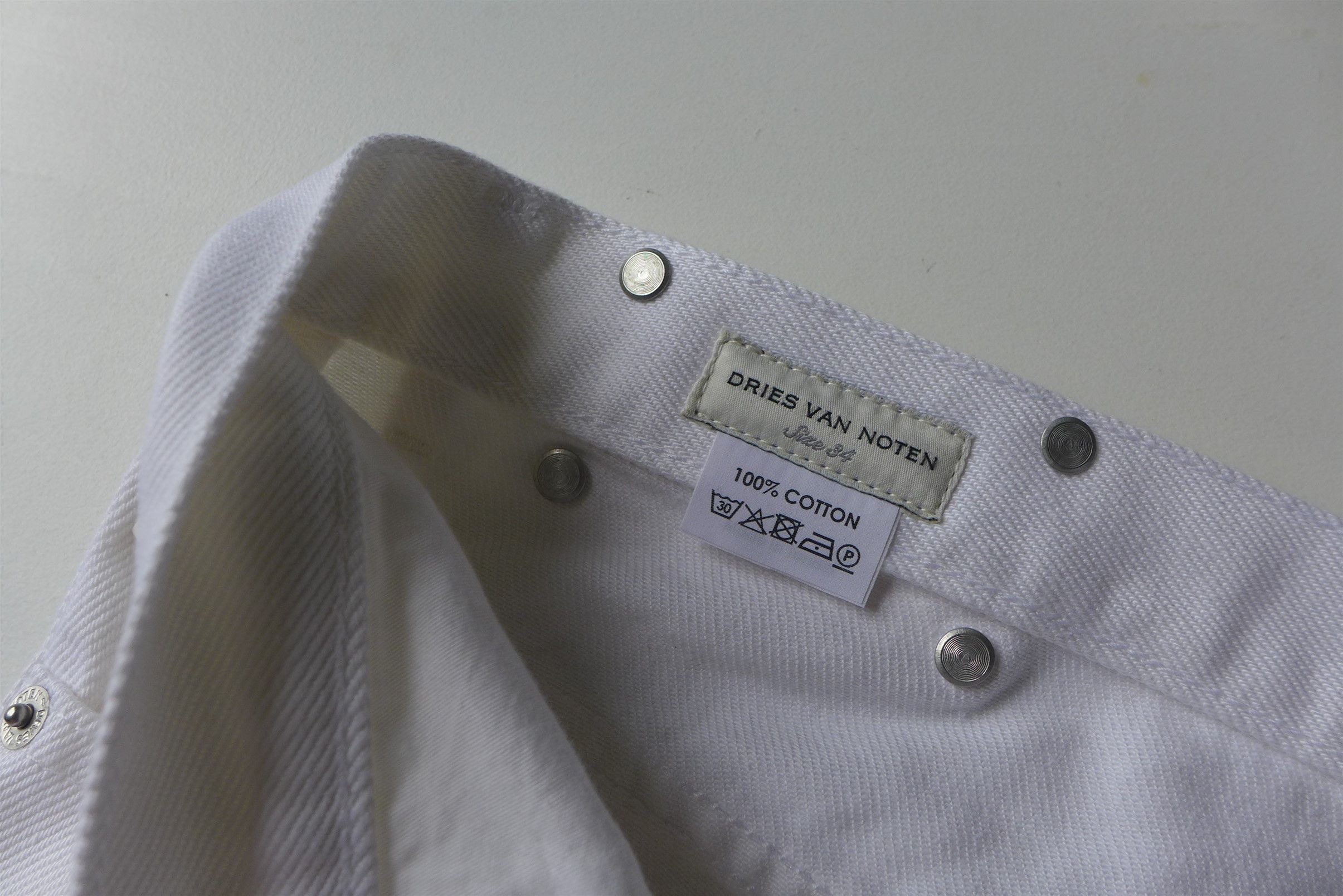 Dries Van Noten Dries Van Noten SS20 Pender White Denim Jeans. Size US 34 / EU 50 - 23 Thumbnail