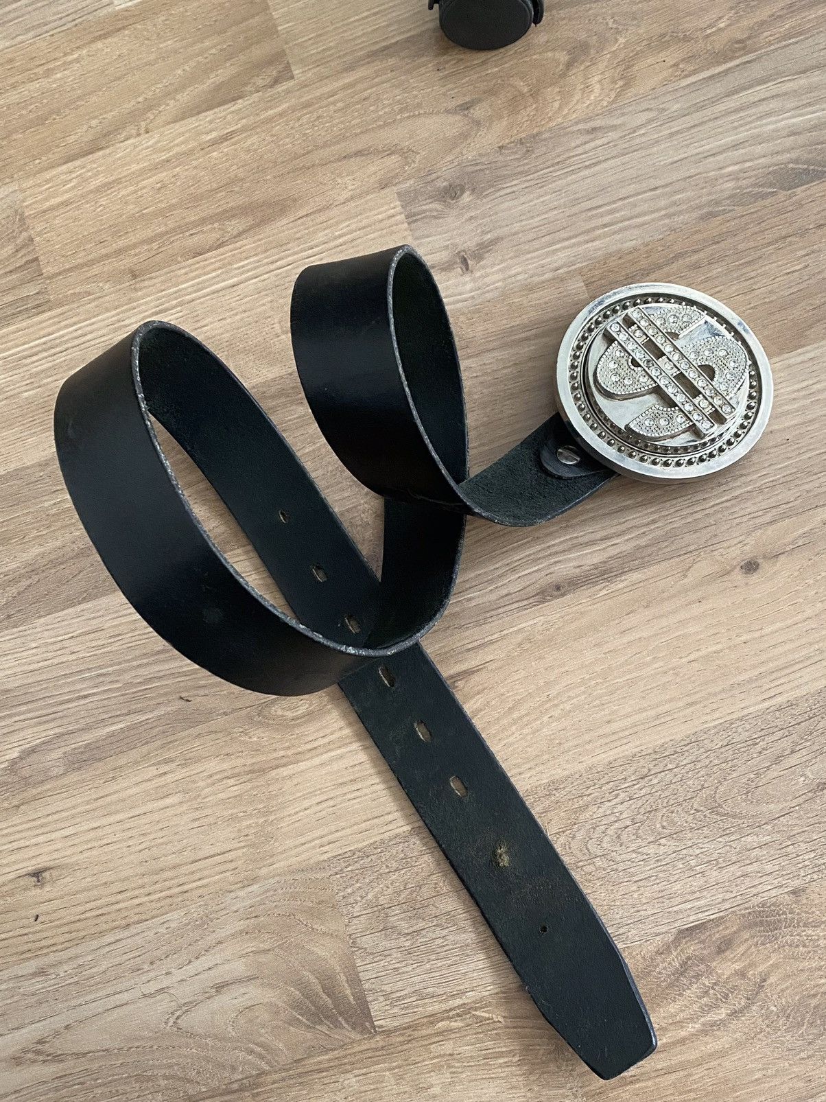 Vintage 90s Drip Rap Dollar Leather Belt y2k Size ONE SIZE - 9 Thumbnail
