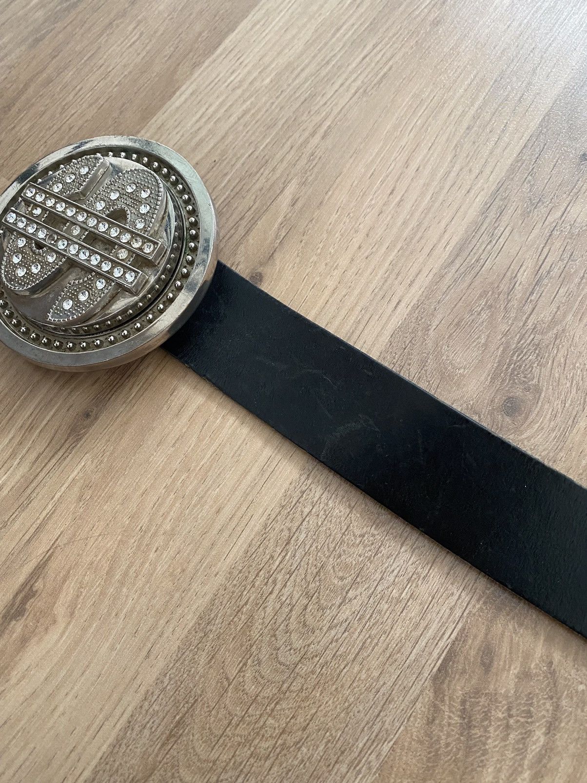 Vintage 90s Drip Rap Dollar Leather Belt y2k Size ONE SIZE - 10 Thumbnail