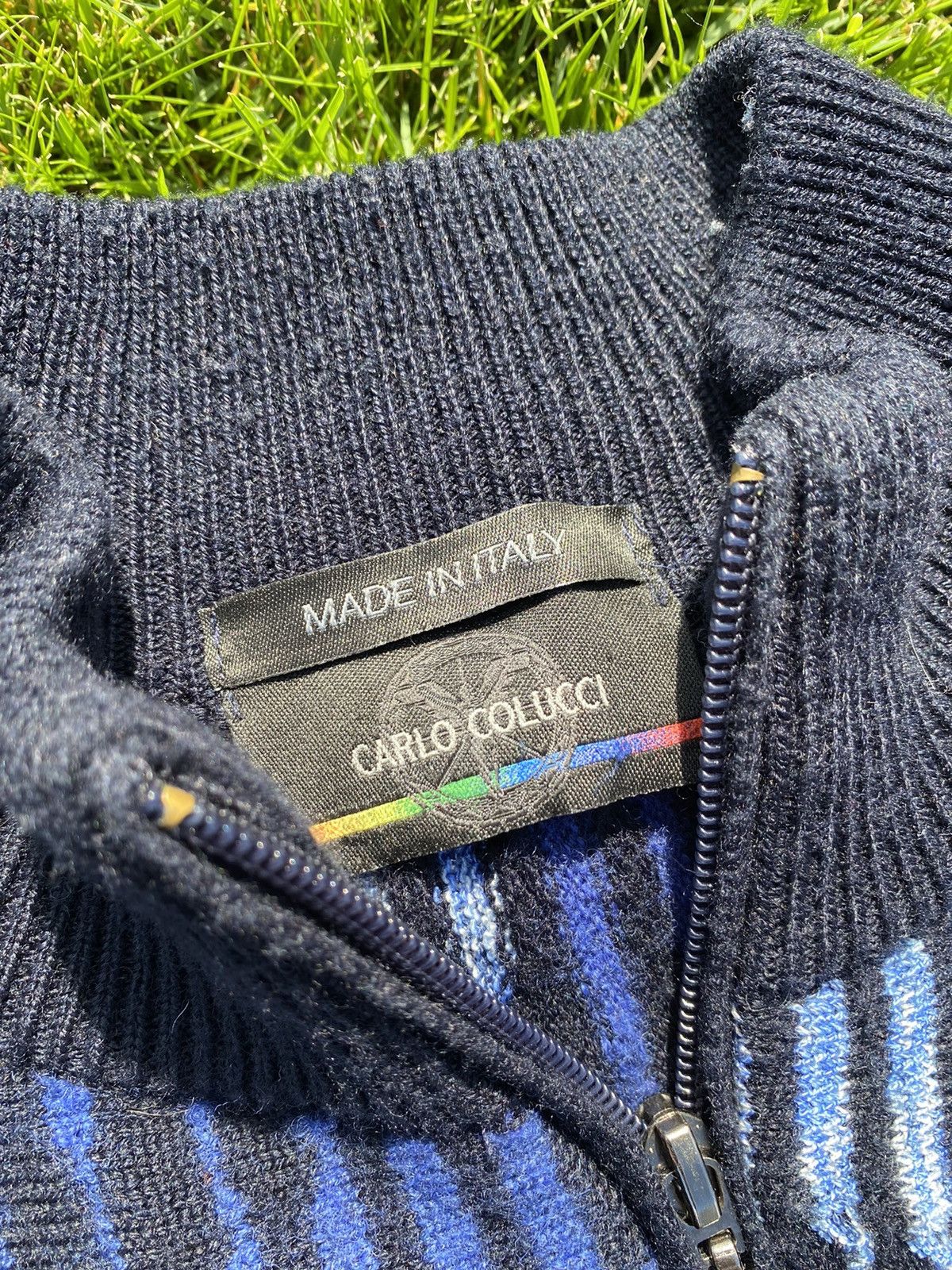 Carlo Colucci Multicolor carlo colluci 1/4 zip sweater Size US M / EU 48-50 / 2 - 2 Thumbnail