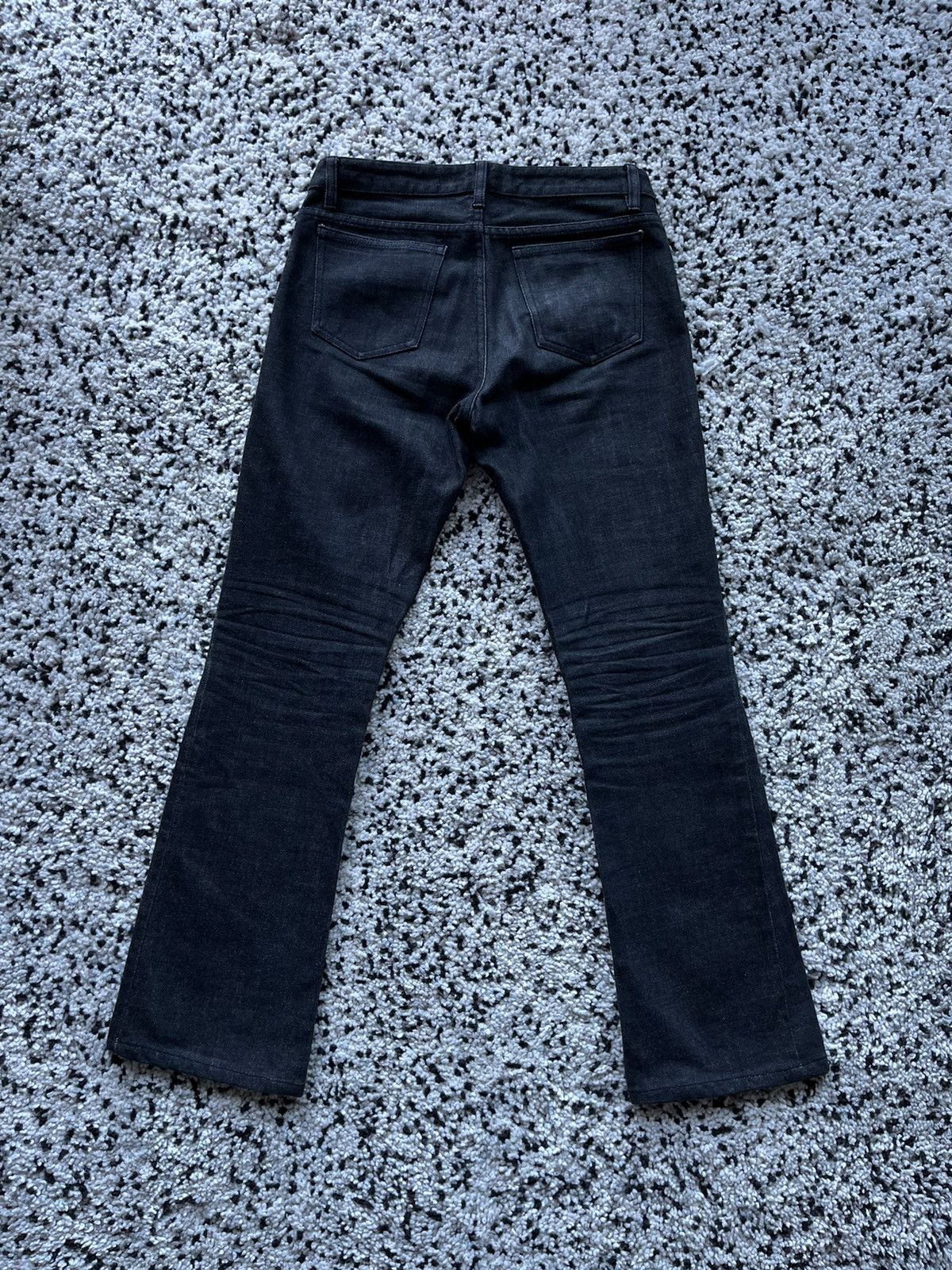 パンツ RIPVANWINKLE Yarn-dyed Black Flare Denim Vaceky Ripped Flared Jeans Women Stretch Bell Bottoms