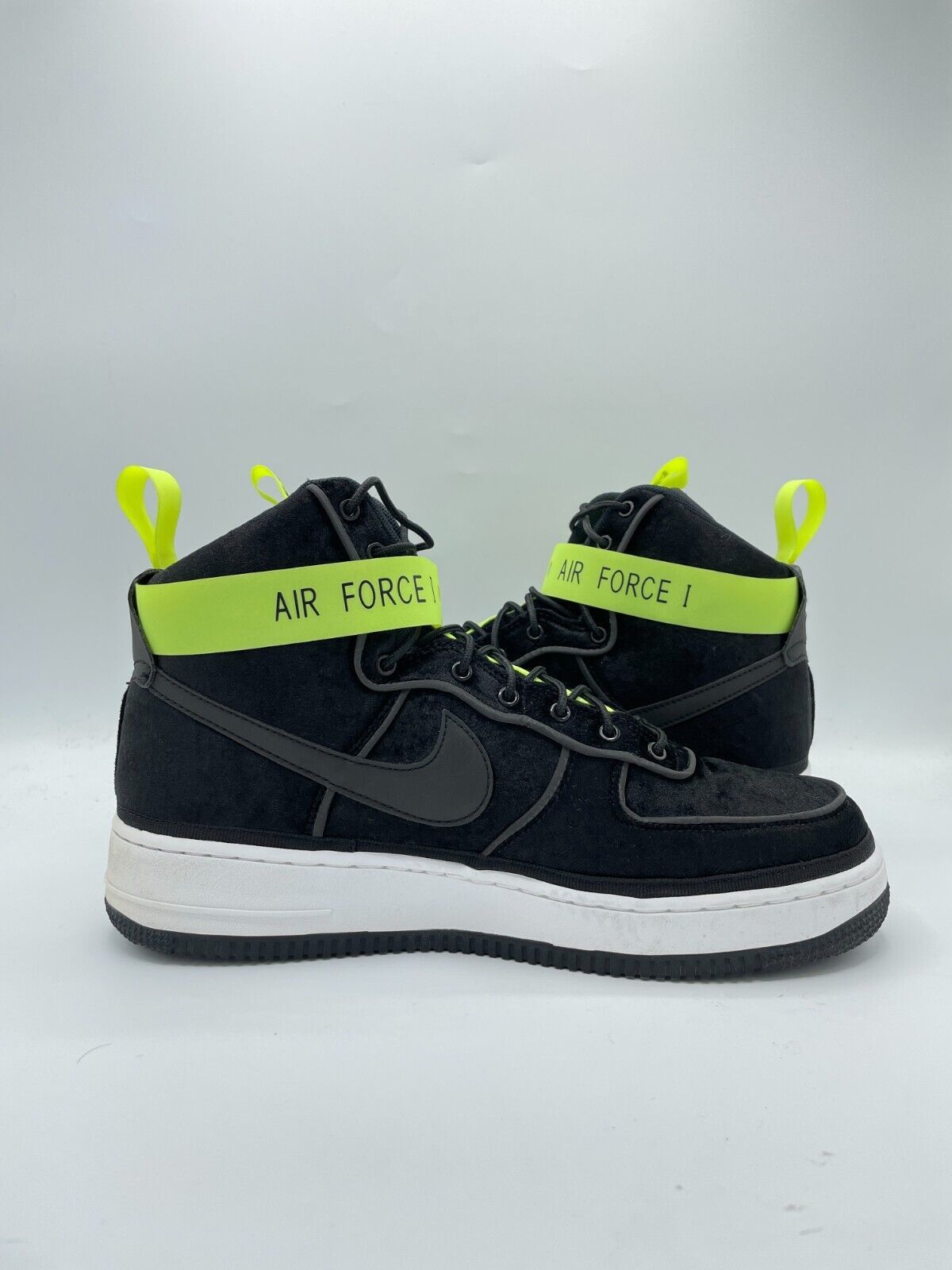 Nike MAGIC STICK x Nike Air Force 1 Velour Black VIP Yellow Volt Size US 9 / EU 42 - 3 Thumbnail