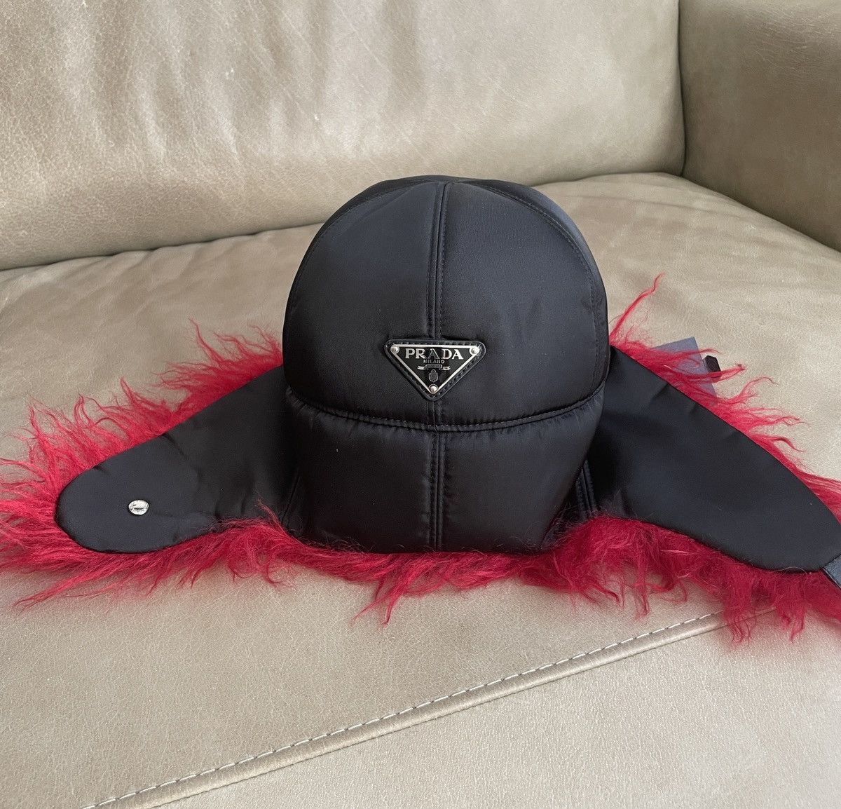 Prada Prada Faux Fur Hat/Trapper Size ONE SIZE - 4 Thumbnail