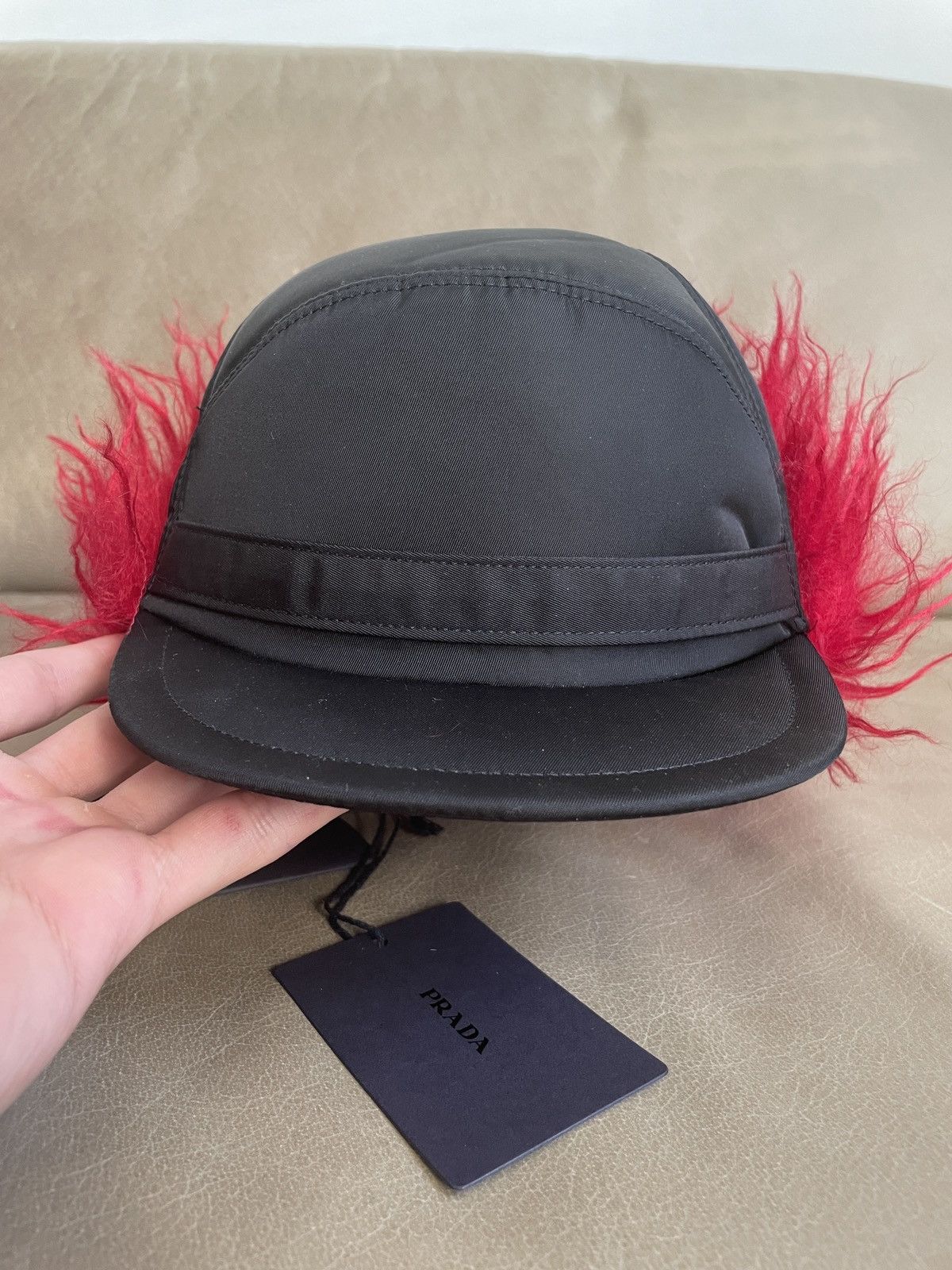 Prada Prada Faux Fur Hat/Trapper Size ONE SIZE - 11 Thumbnail