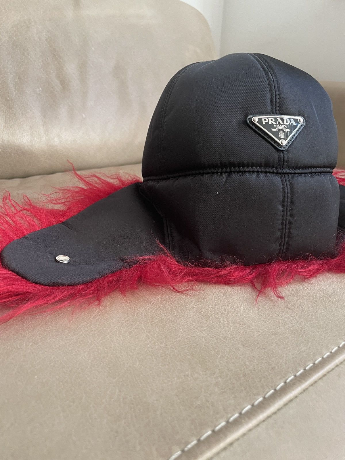 Prada Prada Faux Fur Hat/Trapper Size ONE SIZE - 5 Thumbnail
