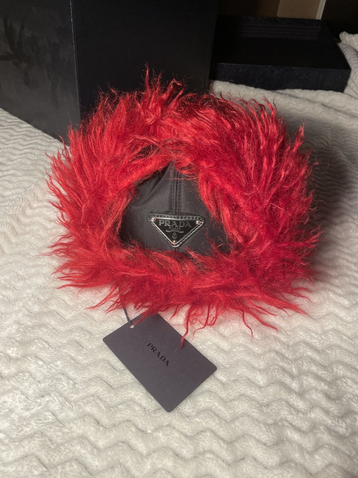 Prada Prada Faux Fur Hat/Trapper Size ONE SIZE - 2 Thumbnail