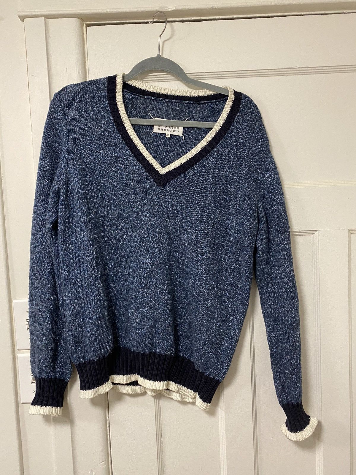 Maison Margiela Maison Margiela Wool Knit V-Neck Sweater | Grailed