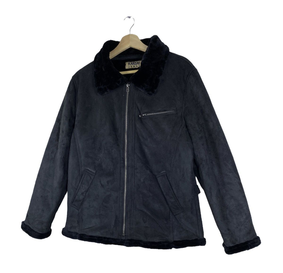 Kansai Yamamoto OFFER 🔥 KANSAI YAMAMOTO SHEARLING SUEDE LEATHER JACKET Size US L / EU 52-54 / 3 - 2 Thumbnail