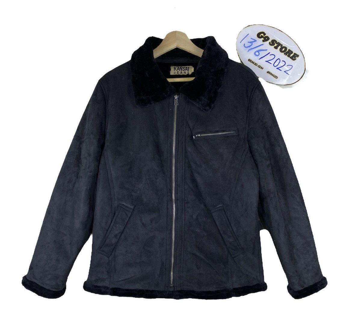 Kansai Yamamoto OFFER 🔥 KANSAI YAMAMOTO SHEARLING SUEDE LEATHER JACKET Size US L / EU 52-54 / 3 - 1 Thumbnail