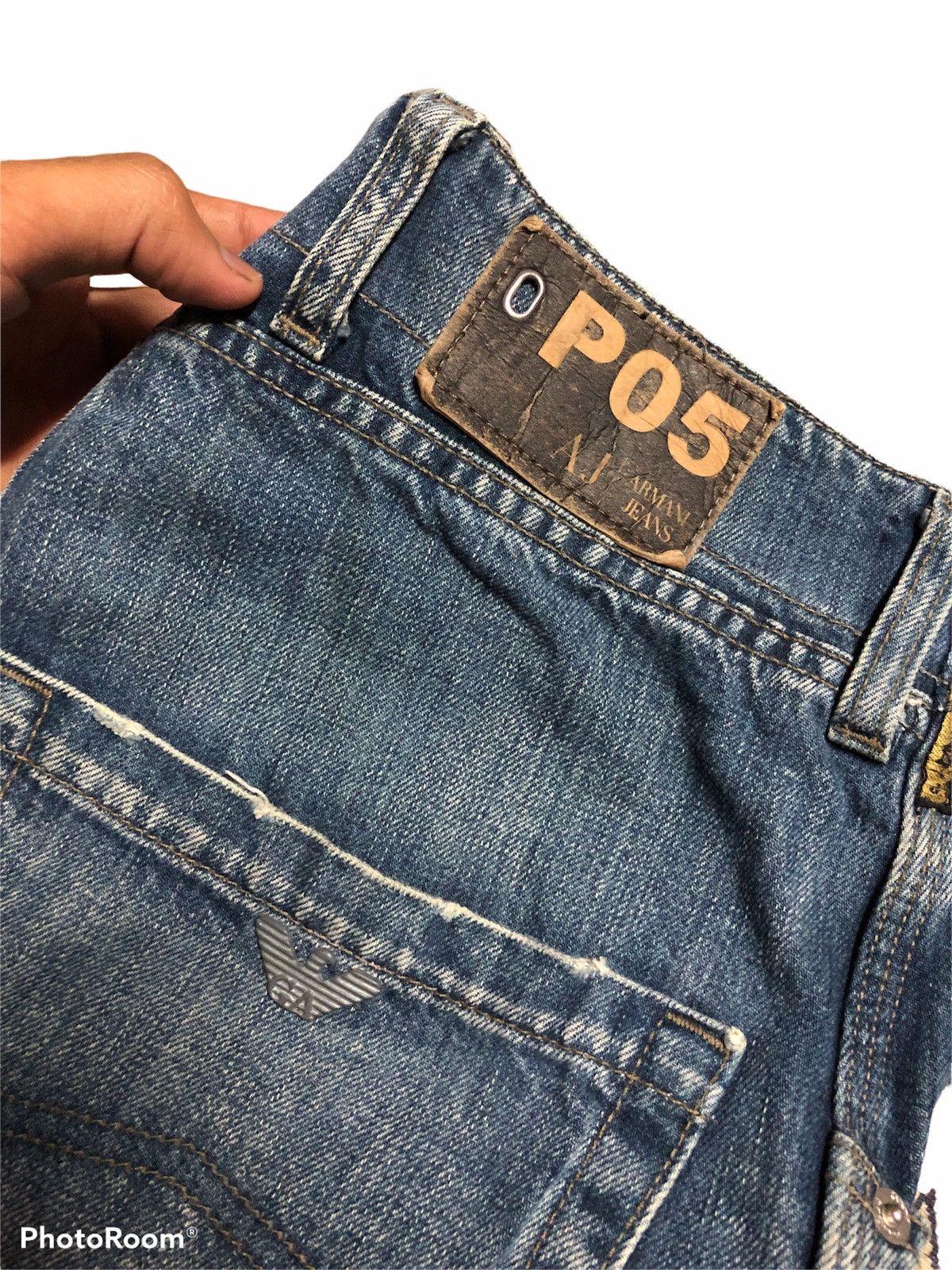 Armani × Vintage ARMANI JEANS BAGGY DENIM Size US 29 - 10 Thumbnail
