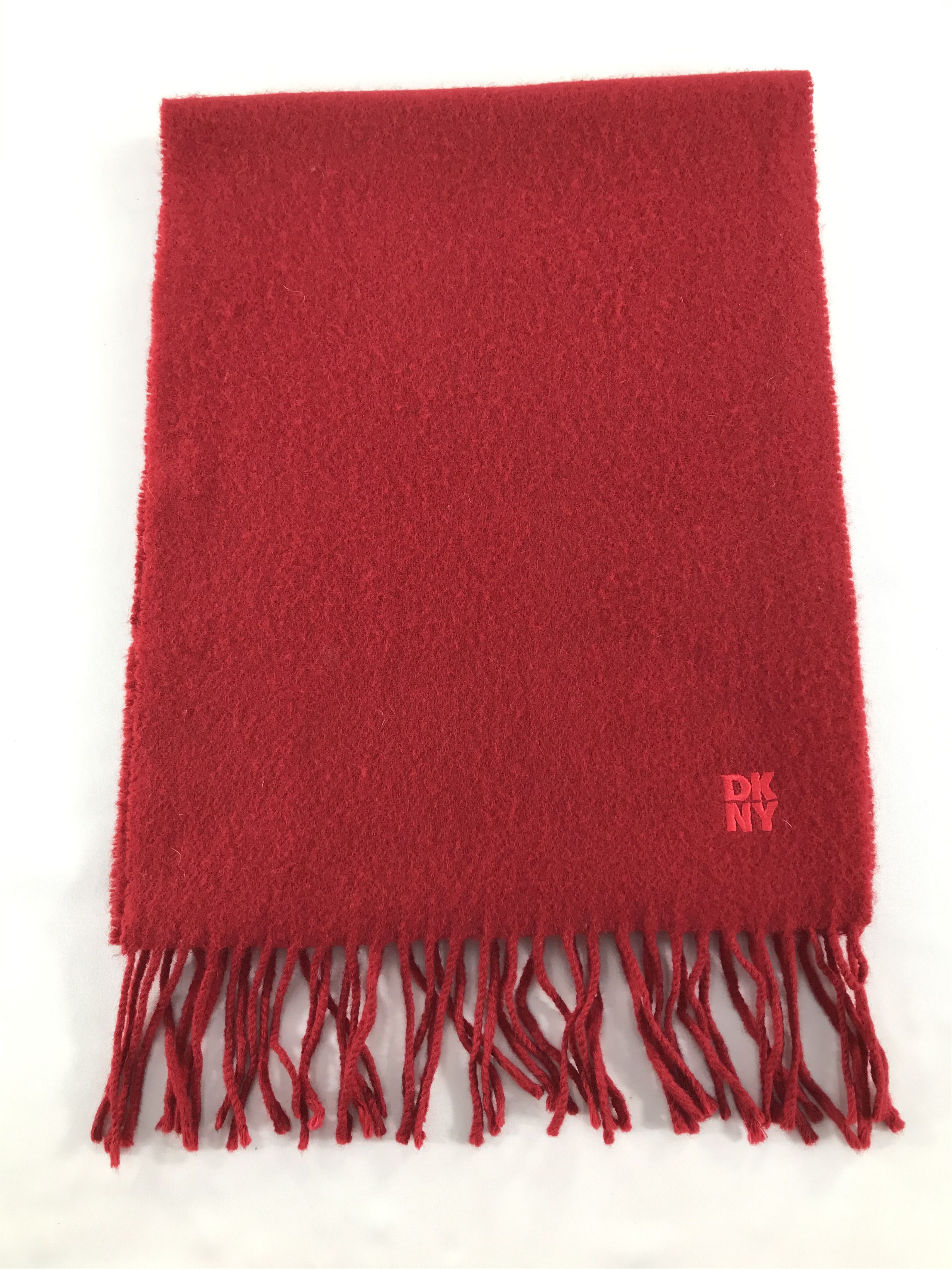 DKNY DKNY Red Wool Scarf Muffler V290 Size ONE SIZE - 2 Thumbnail
