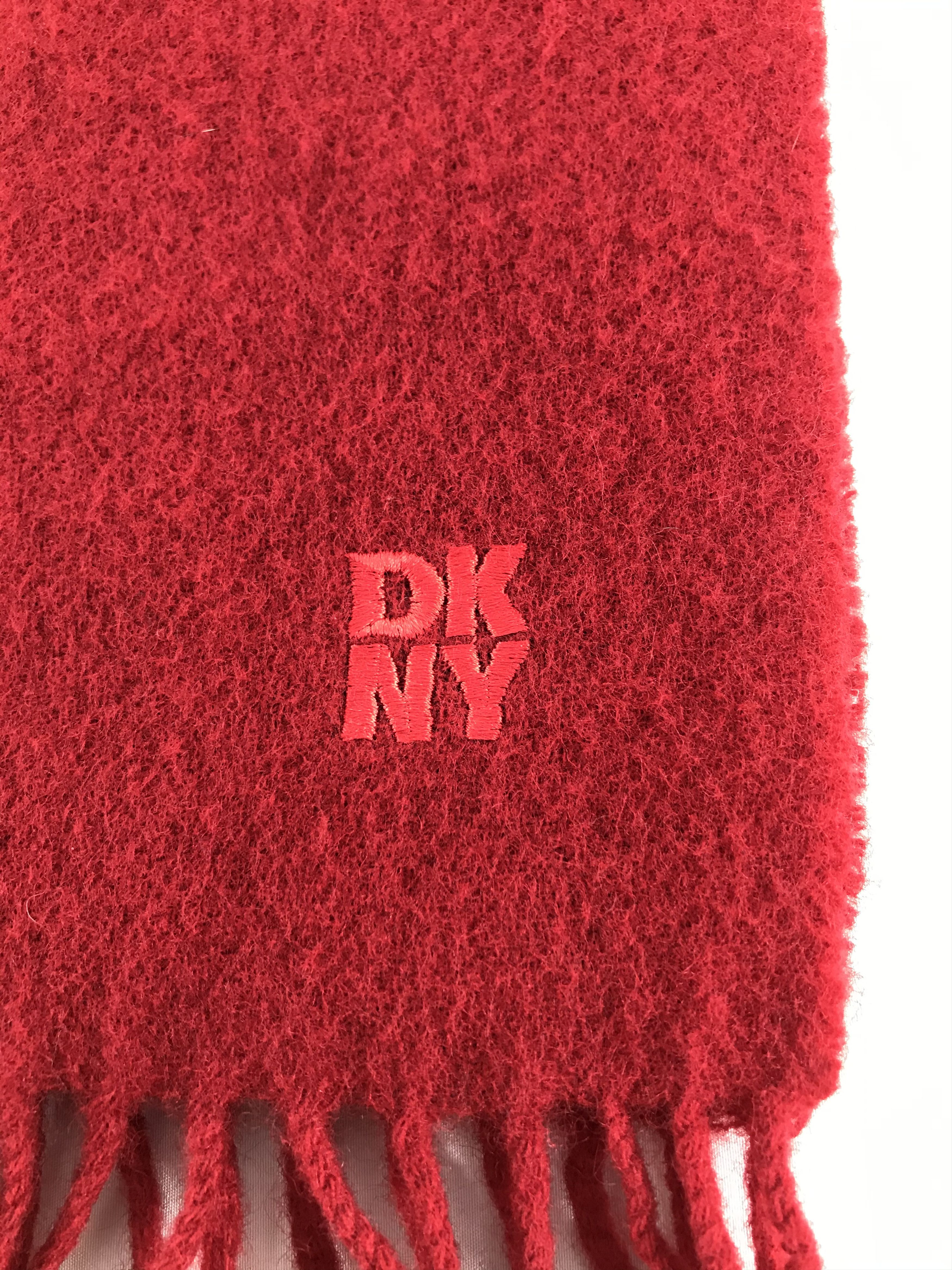 DKNY DKNY Red Wool Scarf Muffler V290 Size ONE SIZE - 4 Thumbnail