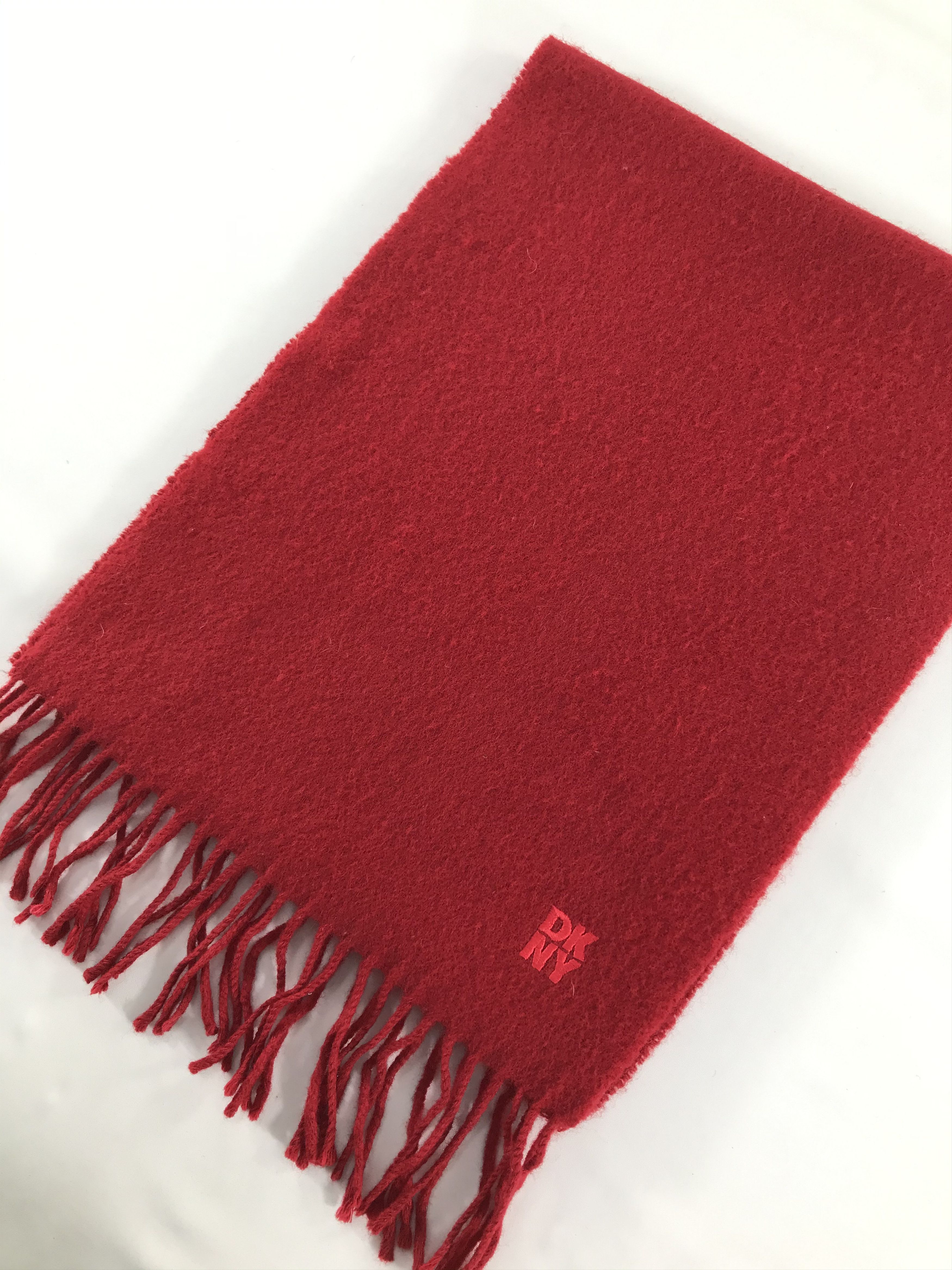 DKNY DKNY Red Wool Scarf Muffler V290 Size ONE SIZE - 3 Thumbnail