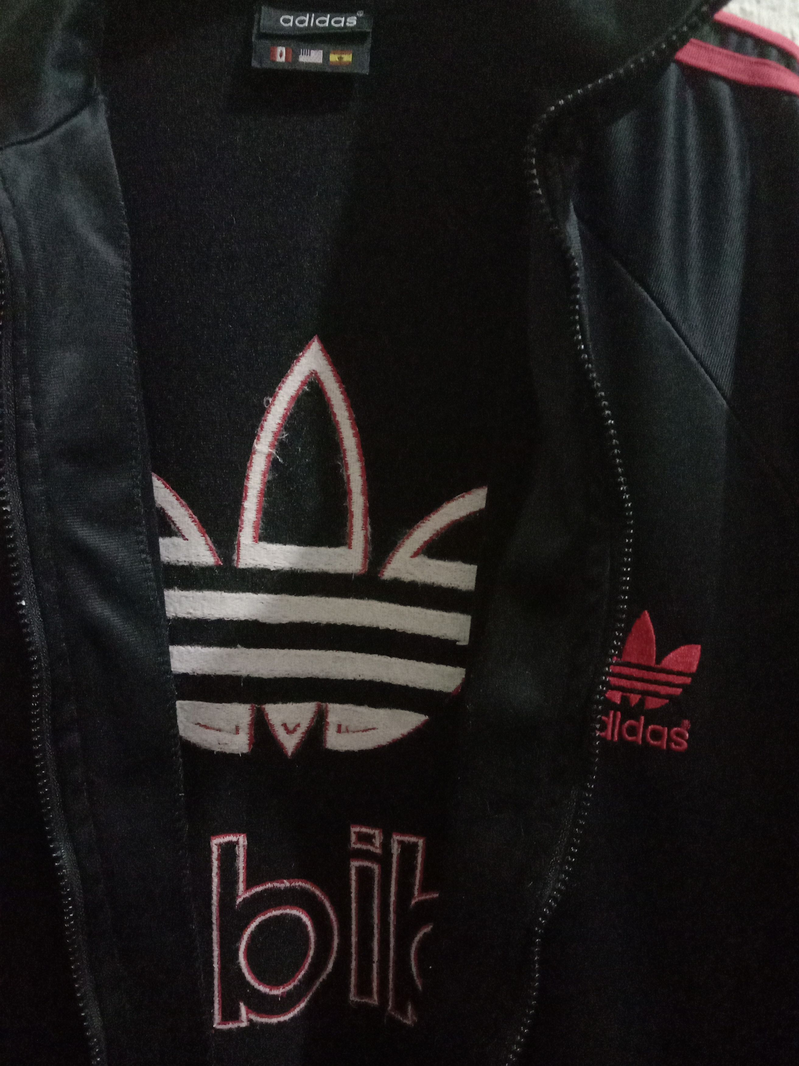 Adidas Track Top with Big Logo / Spelled Out Black Size US M / EU 48-50 / 2 - 5 Thumbnail