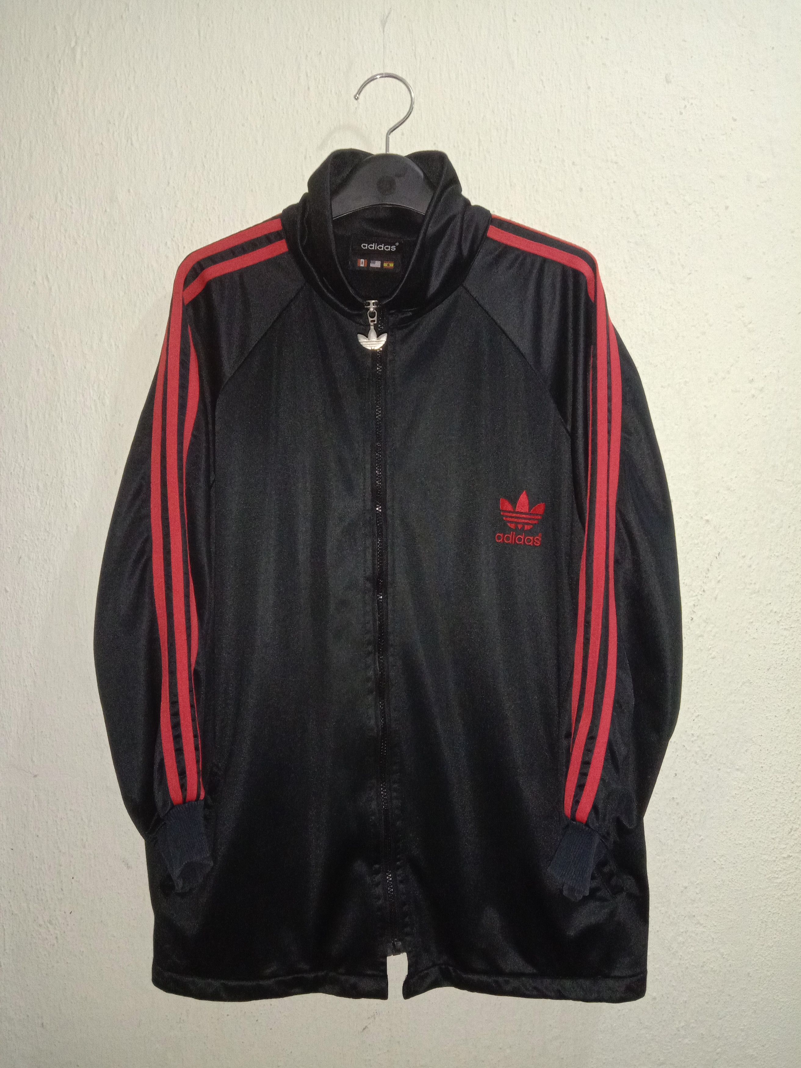 Adidas Track Top with Big Logo / Spelled Out Black Size US M / EU 48-50 / 2 - 1 Thumbnail