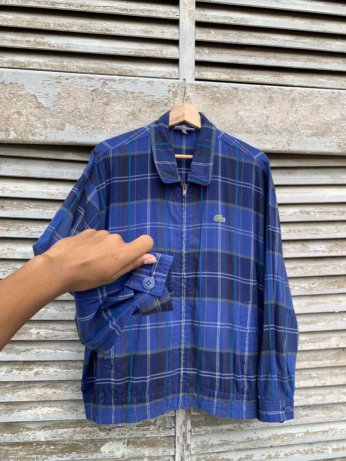 Japanese Brand LACOSTE Beautiful Flannels Design Jacket Size US L / EU 52-54 / 3 - 10 Thumbnail