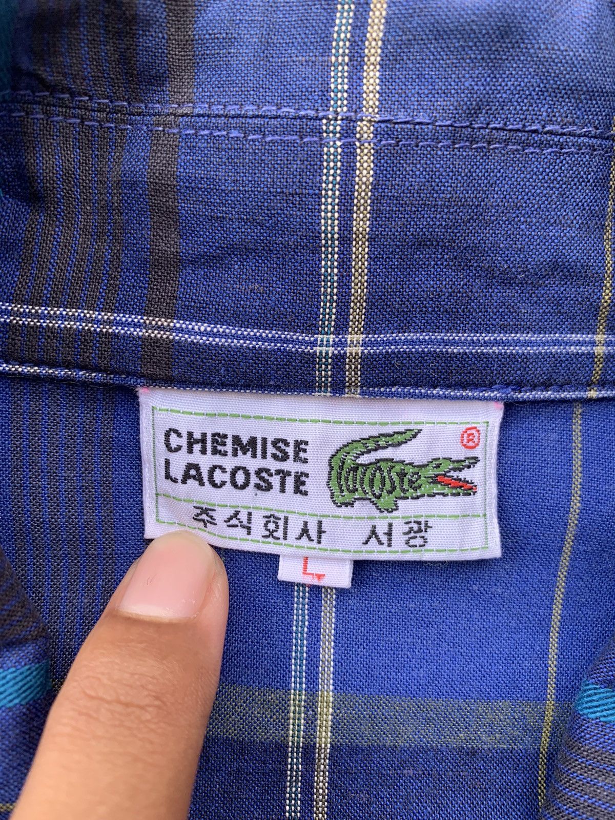 Japanese Brand LACOSTE Beautiful Flannels Design Jacket Size US L / EU 52-54 / 3 - 16 Thumbnail