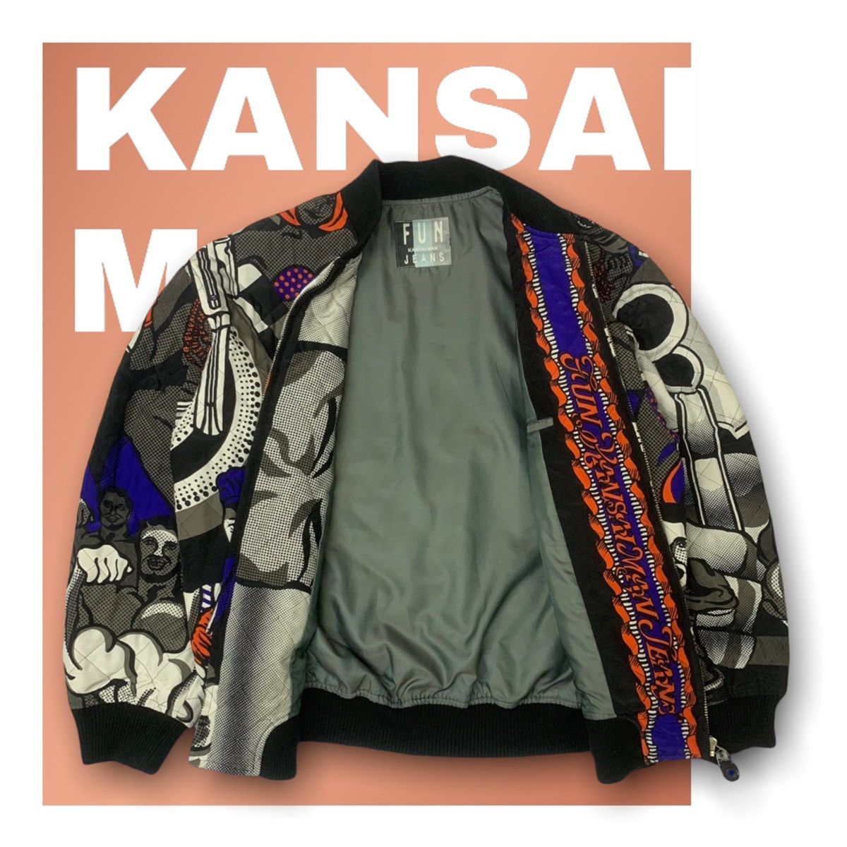 Designer 📌 KANSAI MAN JEANS BOMBERS JACKET Size US M / EU 48-50 / 2 - 3 Thumbnail