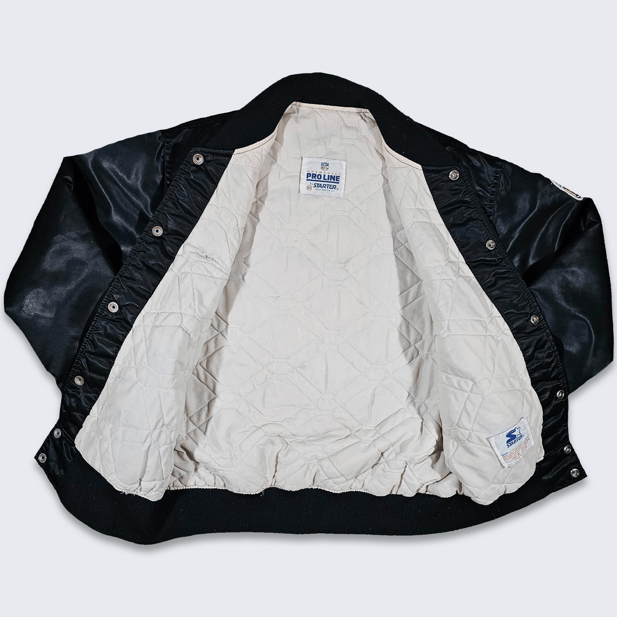 NFL × Starter × Vintage Los Angeles Raiders Vintage Starter Satin Bomber Jacket Size US M / EU 48-50 / 2 - 3 Thumbnail