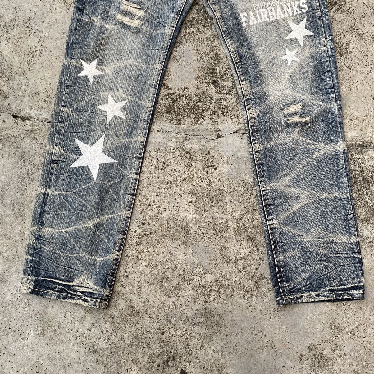 If Six Was Nine Vintage Japan Patchwork Honeycomb Punk Denim Jean Size US 30 / EU 46 - 8 Thumbnail
