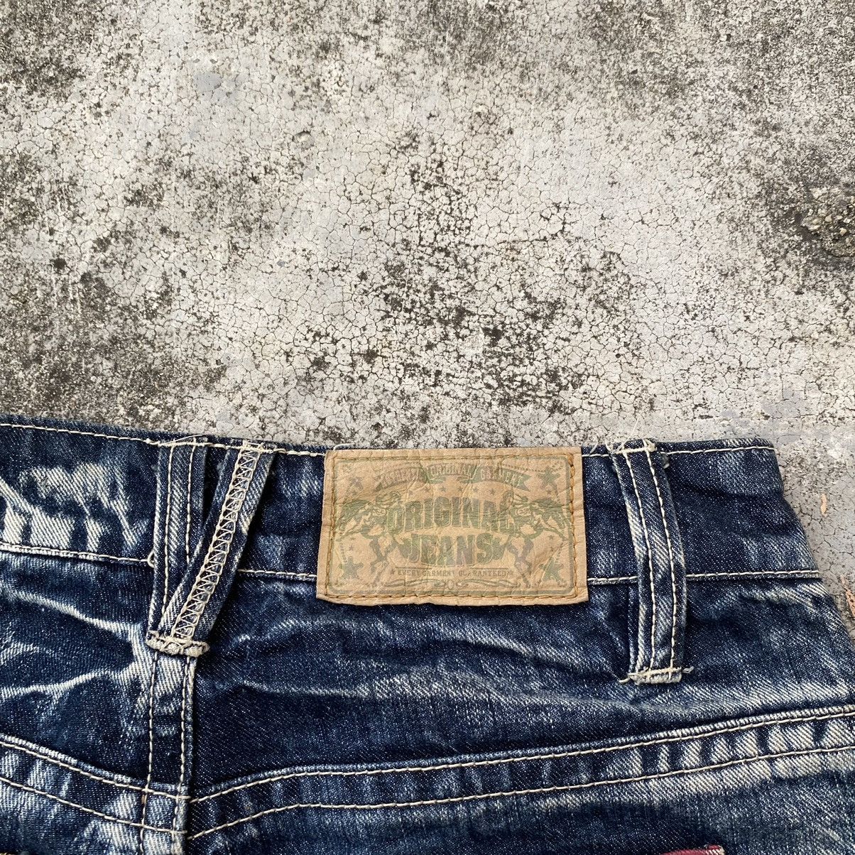 If Six Was Nine Vintage Japan Patchwork Honeycomb Punk Denim Jean Size US 30 / EU 46 - 13 Thumbnail