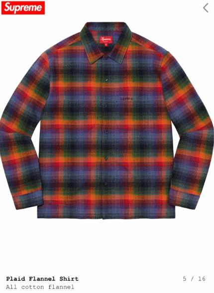 Supreme Supreme Plaid Flannel SS21 Multicolor size Medium | Grailed