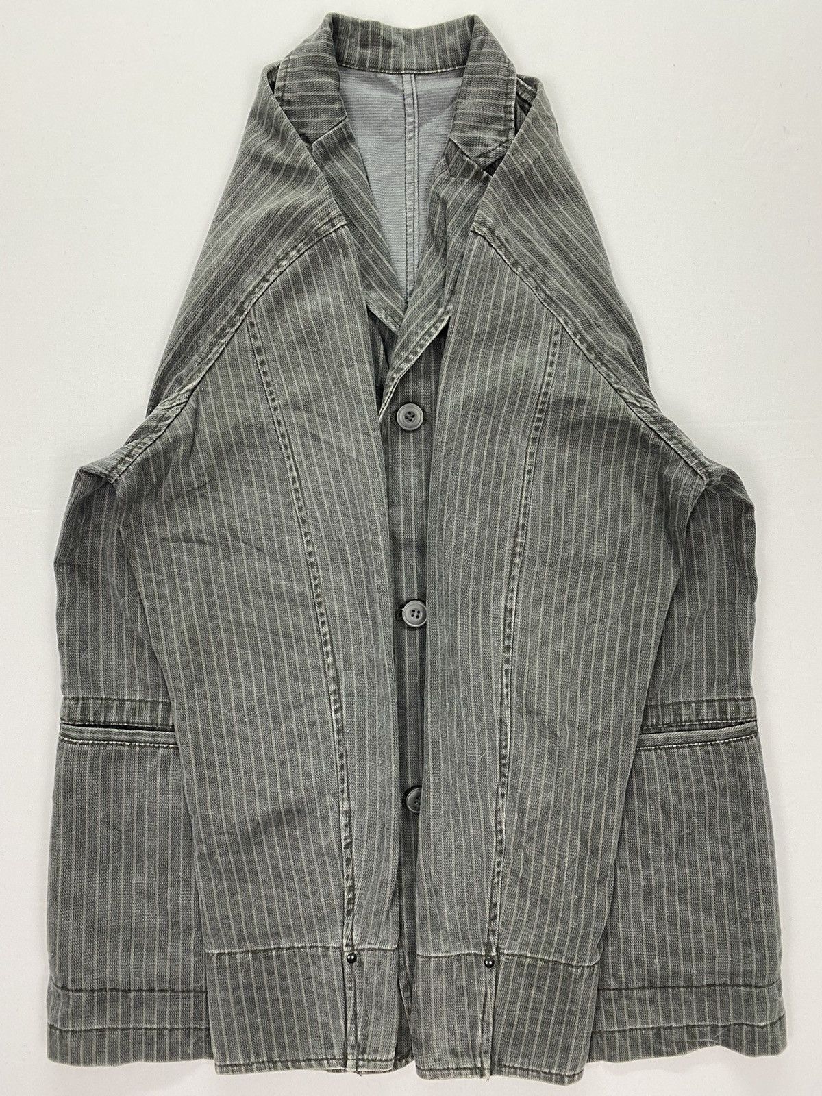 Japanese Brand Open Dich Union Made Stripes Chore Jacket Size US M / EU 48-50 / 2 - 5 Thumbnail