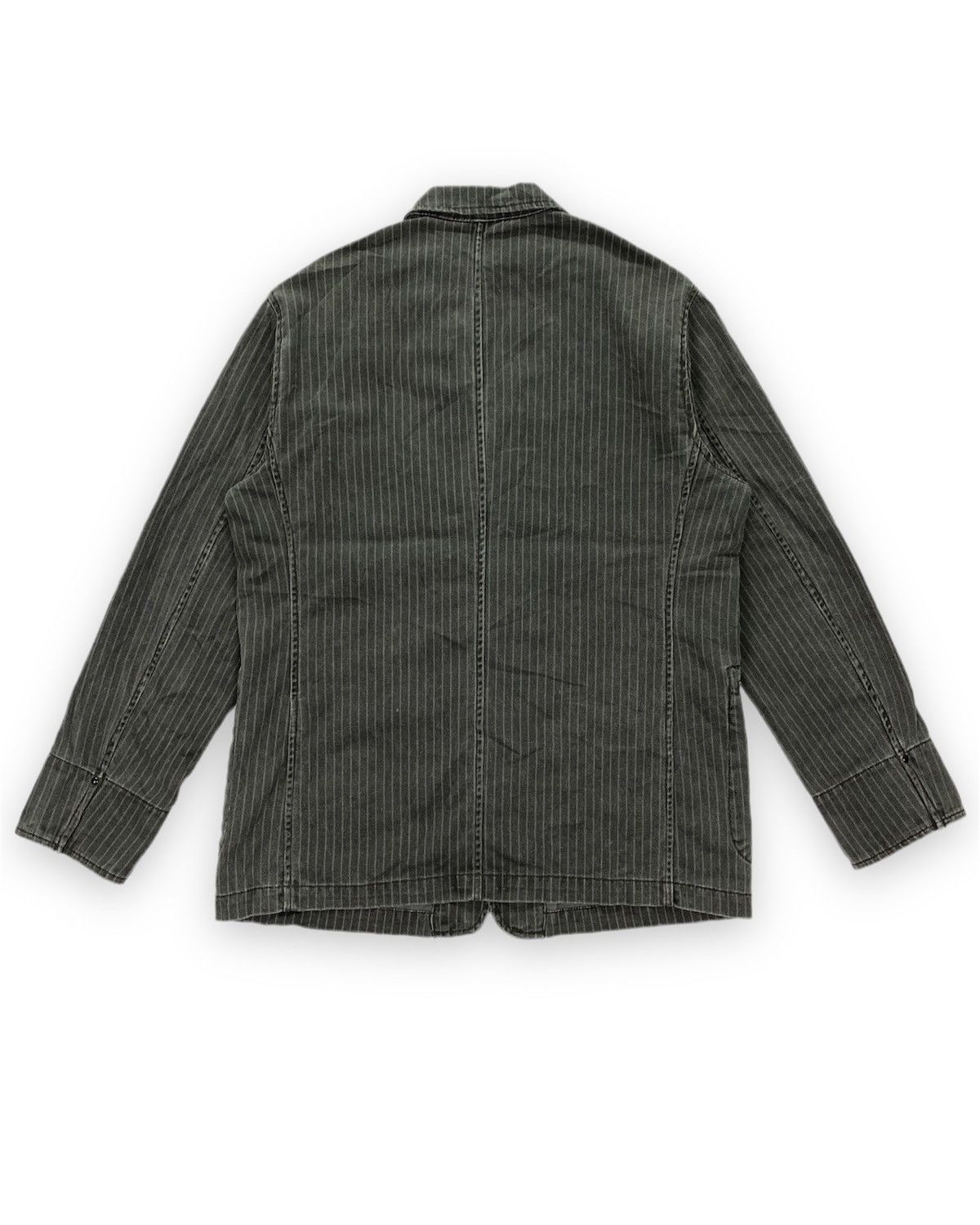Japanese Brand Open Dich Union Made Stripes Chore Jacket Size US M / EU 48-50 / 2 - 2 Thumbnail