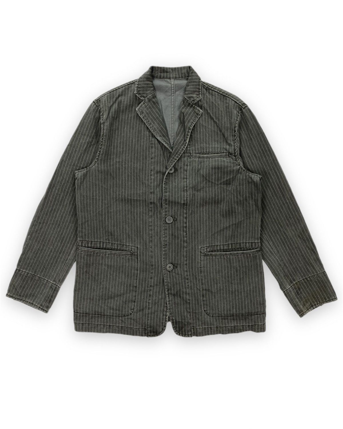 Japanese Brand Open Dich Union Made Stripes Chore Jacket Size US M / EU 48-50 / 2 - 1 Thumbnail