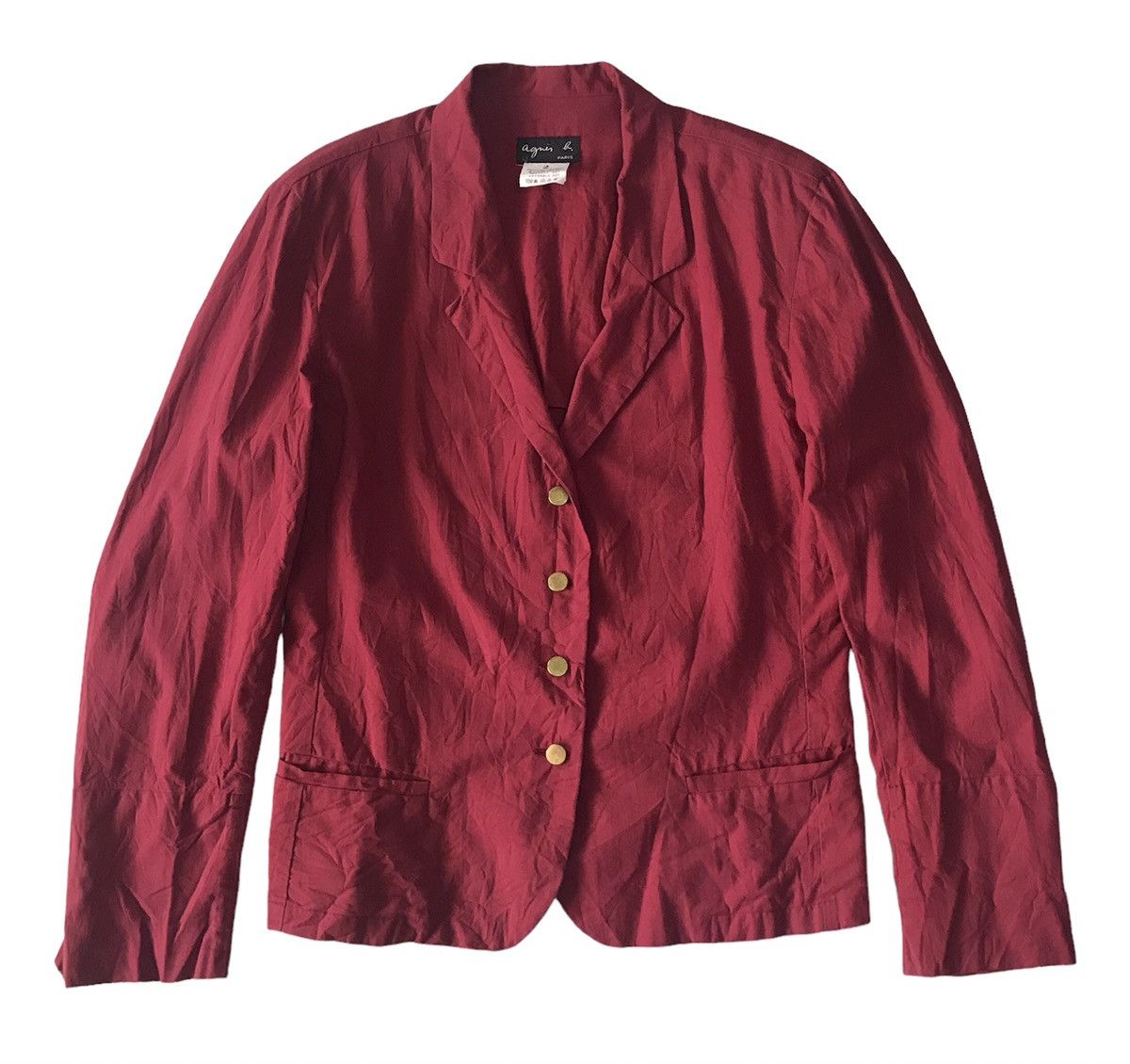 agnes b. Agnes B Paris Jacket/Coat Padded Shoulder Size S / US 4 / IT 40 - 1 Thumbnail