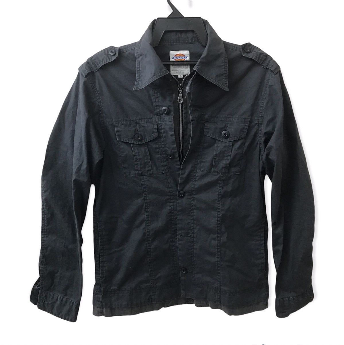 image of Dickies Light Jacket in Black Distressed, Men's (Size Small)