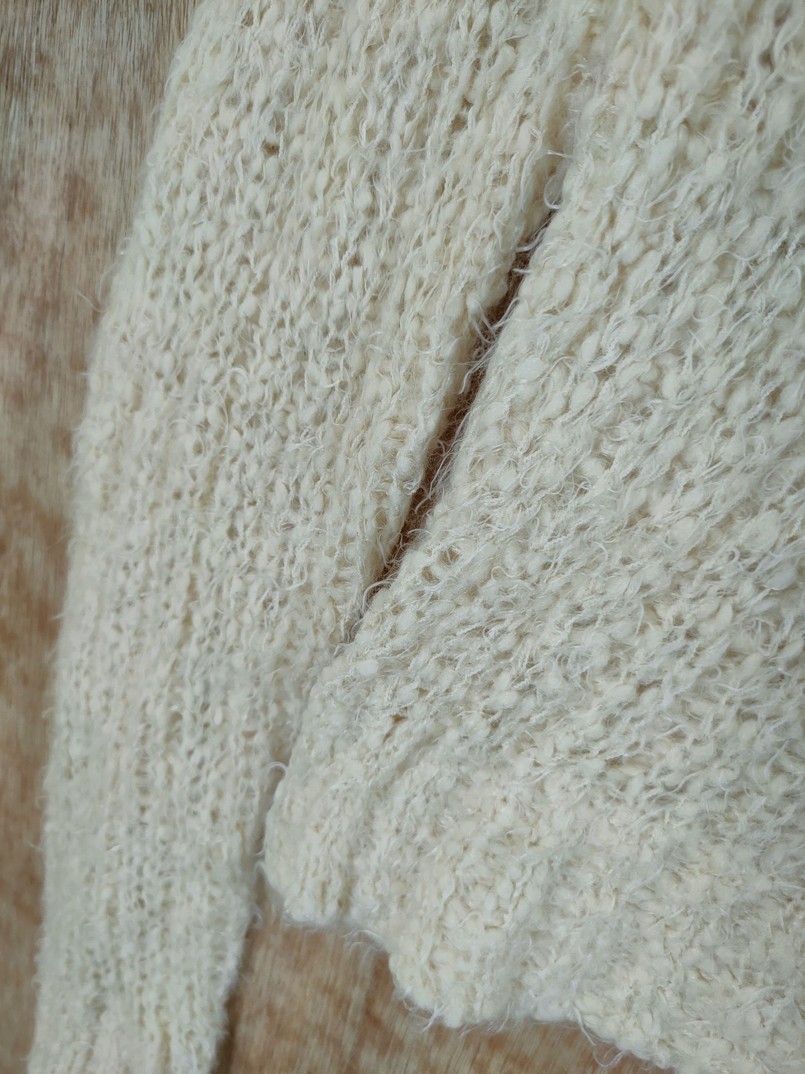 Homespun Knitwear × Japanese Brand Vis mohair japan cream crop top knitwear #46-539 Size M / US 6-8 / IT 42-44 - 6 Thumbnail