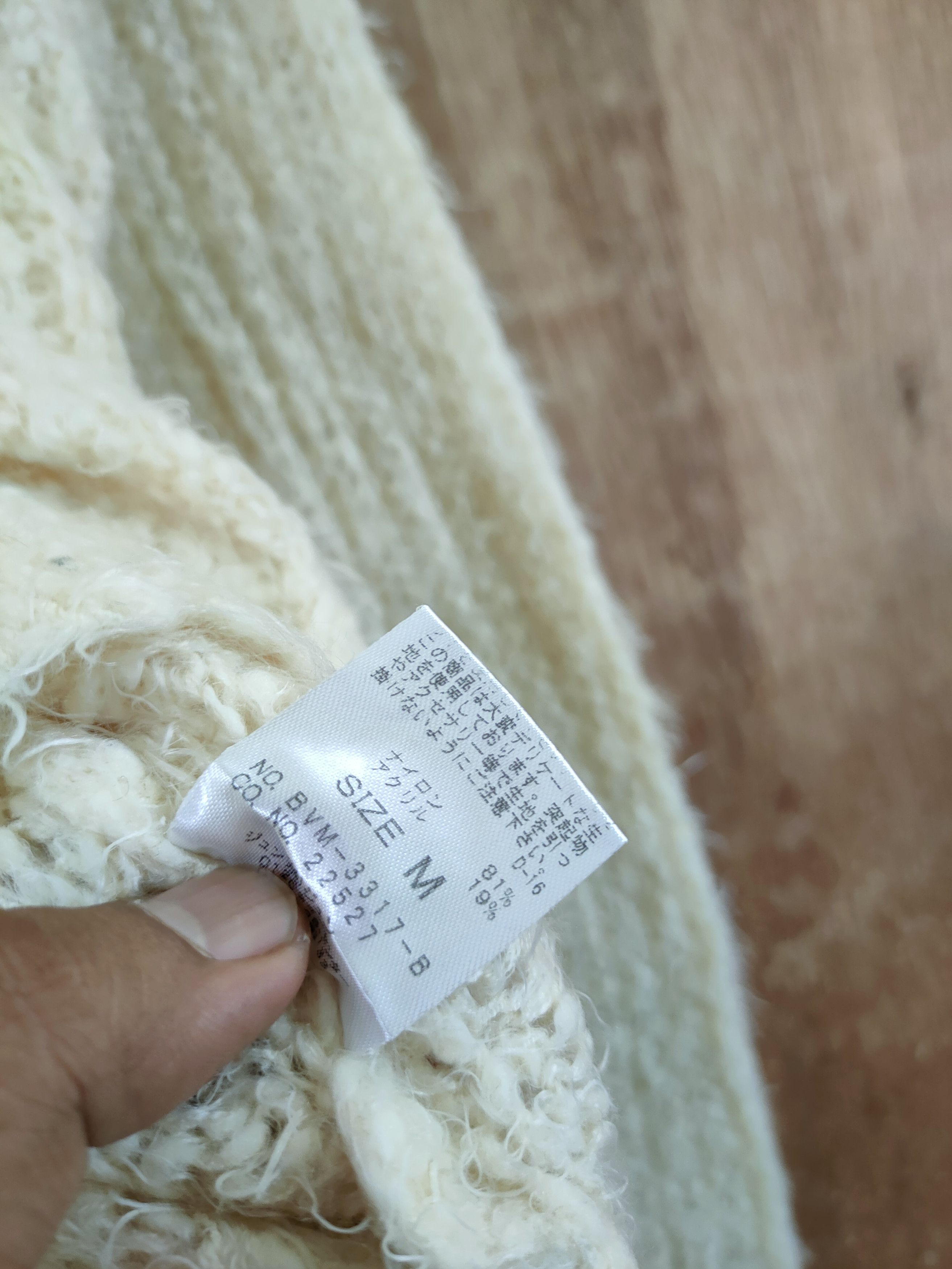 Homespun Knitwear × Japanese Brand Vis mohair japan cream crop top knitwear #46-539 Size M / US 6-8 / IT 42-44 - 7 Thumbnail